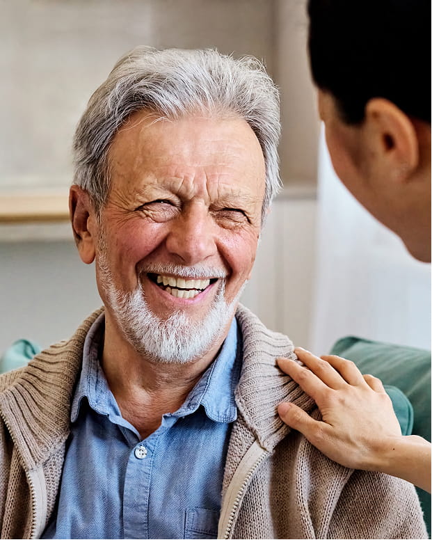 Empathetic caregiver with resident